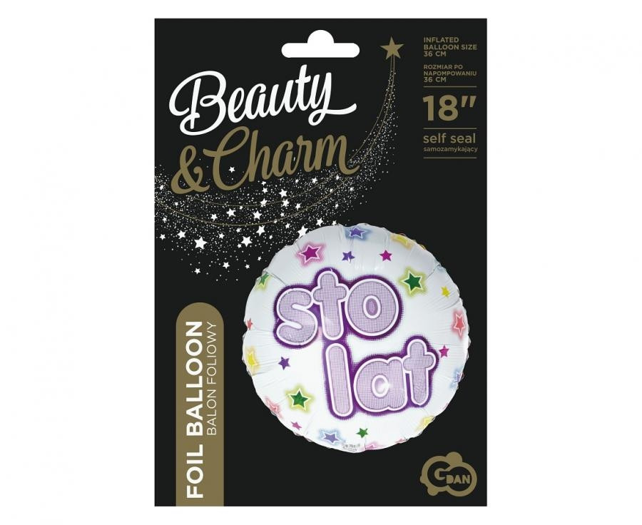 Balon foliowy "Sto lat" 18""  FG-OSLG GoDan